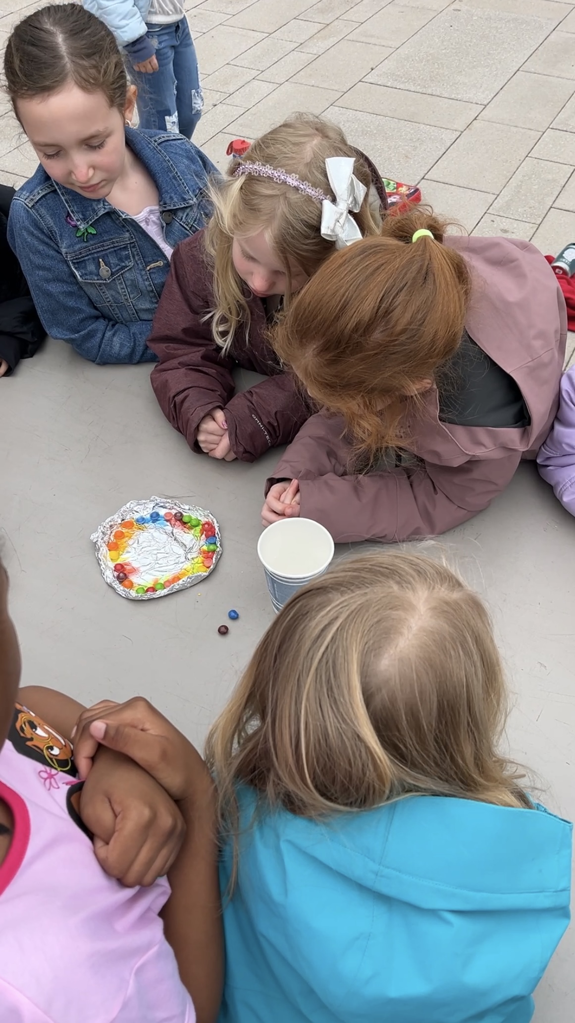 kids doing science experiments outside