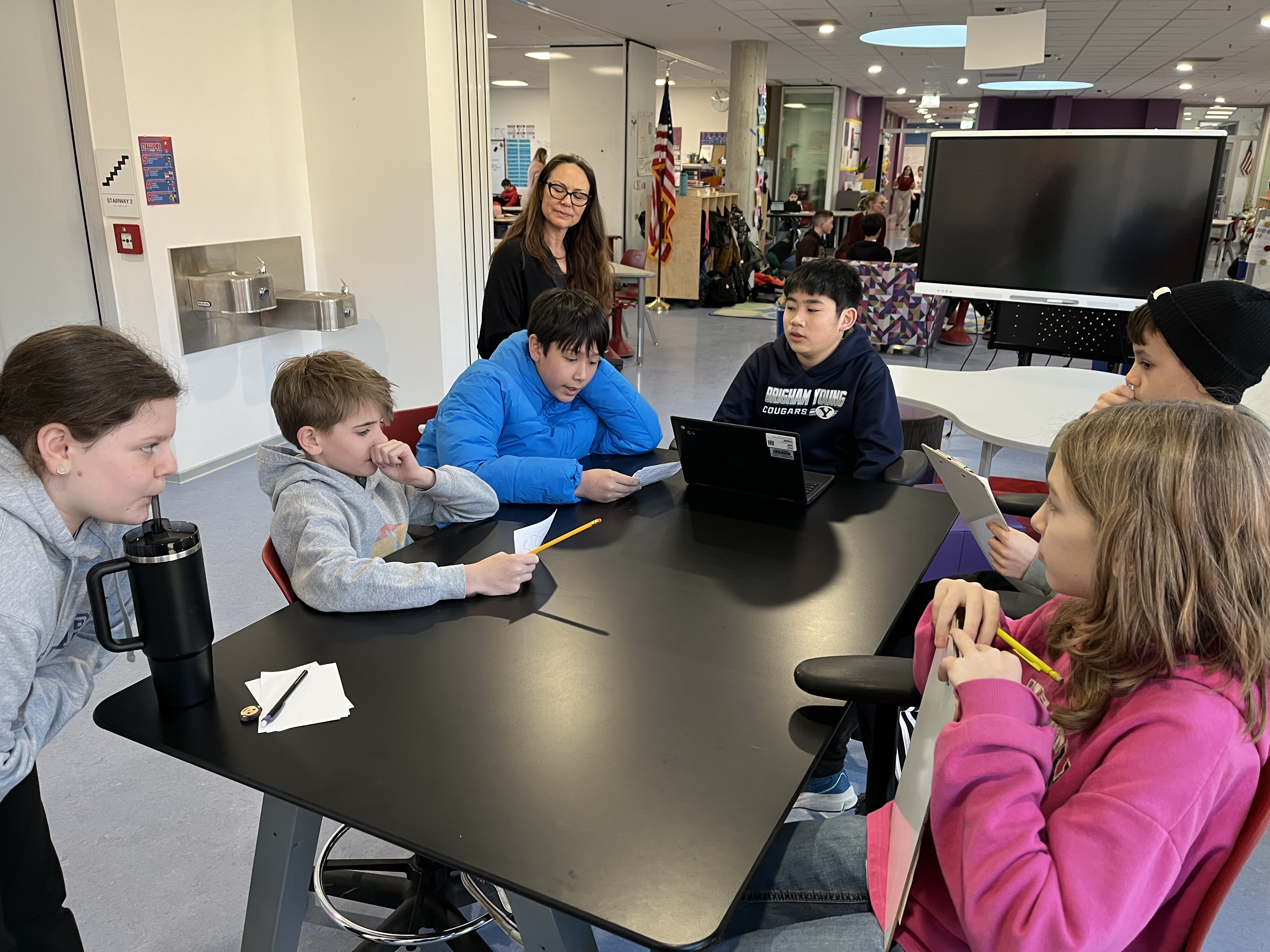 students debating