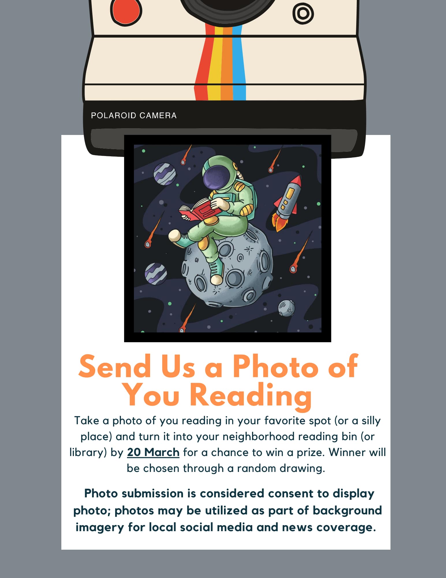 request for pics of students reading
